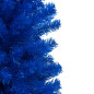 Arbre de Noël artificiel pré éclairé et boules bleu 210 cm PVC