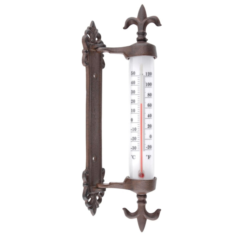 Esschert Design Thermomètre à cadre de fenêtre Fonte