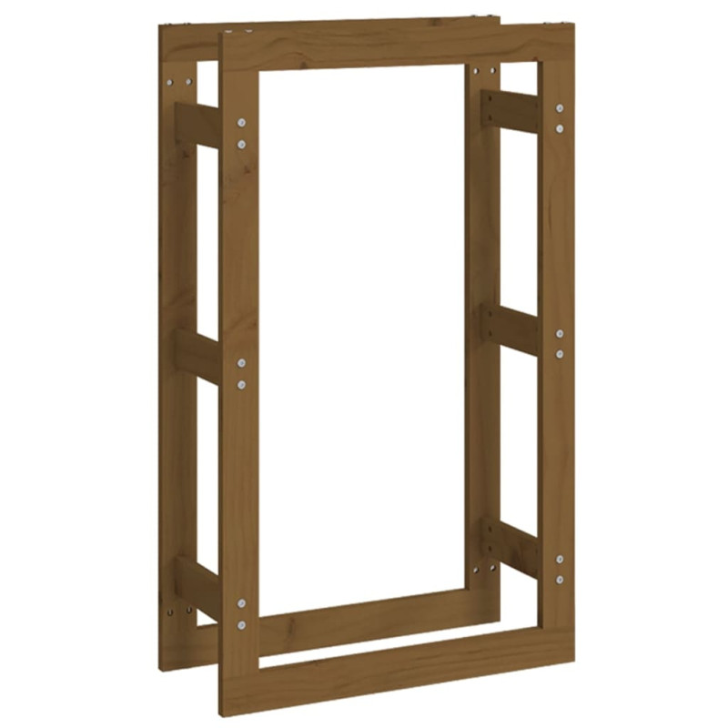 Support de bois de chauffage Marron miel 60x25x100 cm Bois pin