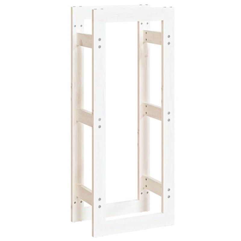 Support pour bois de chauffage Blanc 41x25x100 cm Bois de pin