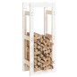 Support pour bois de chauffage Blanc 41x25x100 cm Bois de pin