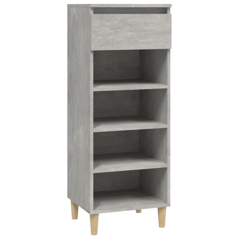 Armoire à chaussures Gris béton 40x36x105 cm Bois d ingénierie