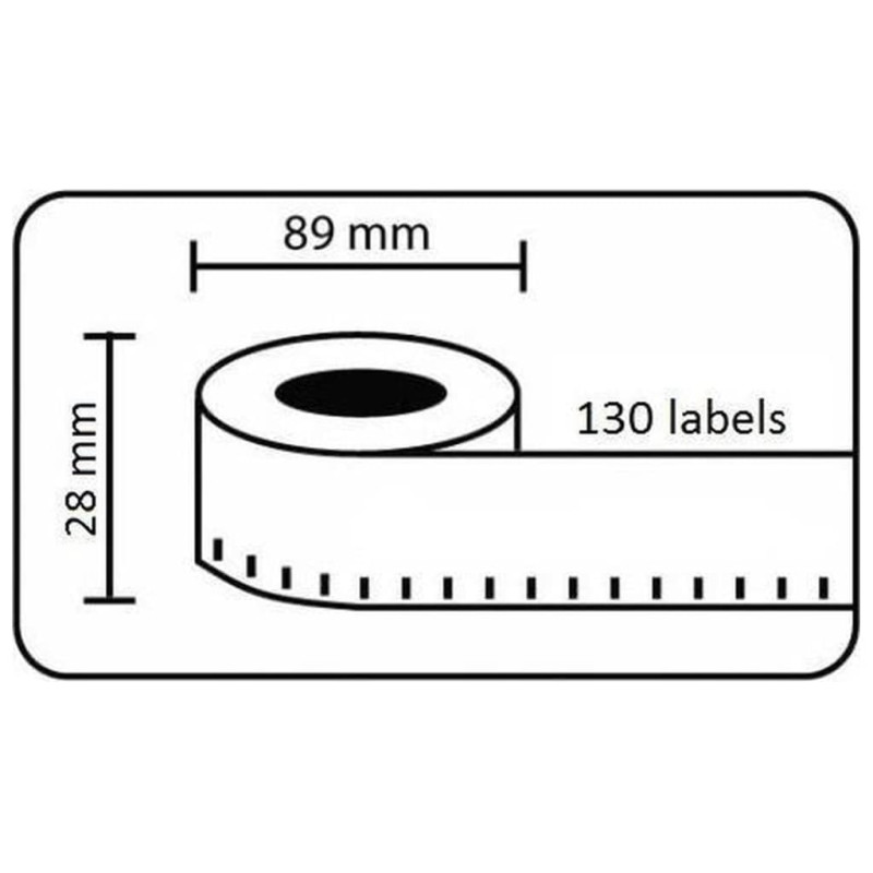 rillstab Rouleaux d étiquettes 89x28 mm 12 rouleaux Blanc