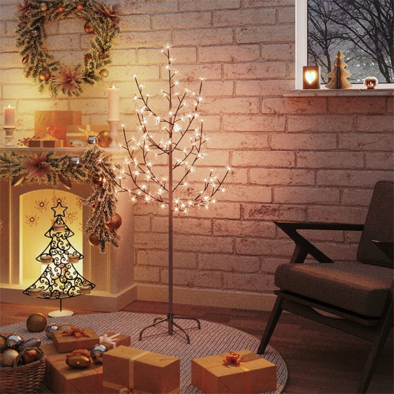 Arbre à LED fleur de cerisier 84 LED Blanc chaud 120 cm