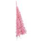 Demi sapin de Noël artificiel avec support Rose 120 cm PVC