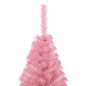 Demi sapin de Noël artificiel avec support Rose 120 cm PVC