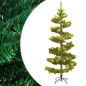 Arbre de Noël hélicoïdal pré éclairé et support vert 180 cm PVC