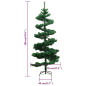 Arbre de Noël hélicoïdal pré éclairé et support vert 180 cm PVC