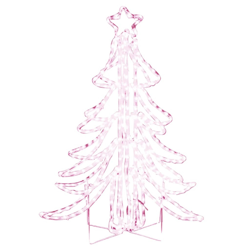 Arbre de Noël pliable avec LED Blanc chaud 87x87x93 cm