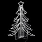 Arbre de Noël pliable avec LED Blanc chaud 87x87x93 cm