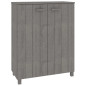 Armoire à chaussures HAMAR Gris clair 85x40x108 cm Pin massif