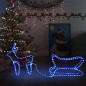 Décoration de Noël d extérieur Renne et traîneau 252 LED