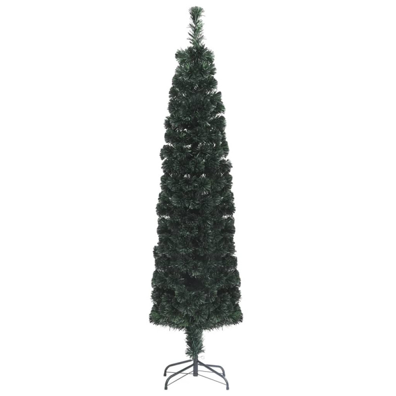 Arbre de Noël artificiel mince et support 150 cm fibre optique