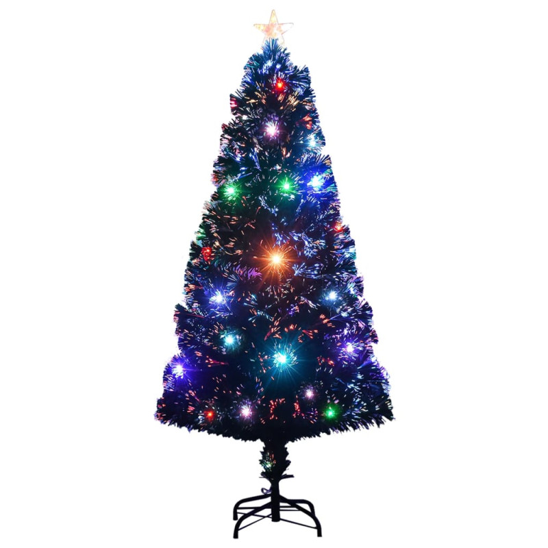 Arbre de Noël pré éclairé avec support 120 cm fibre optique