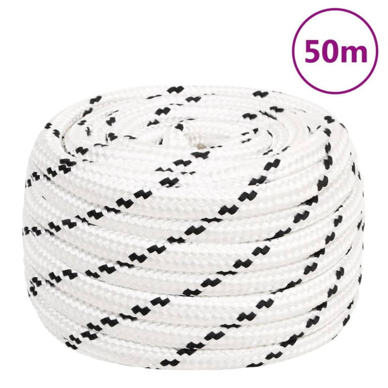 Corde de travail Blanc 18 mm 50 m Polyester