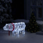 Décoration lumineuse de Noël Ours 45 LED 71x20x38 cm Acrylique