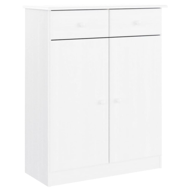 Armoire à chaussures ALTA blanc 77x35x96 cm bois massif de pin