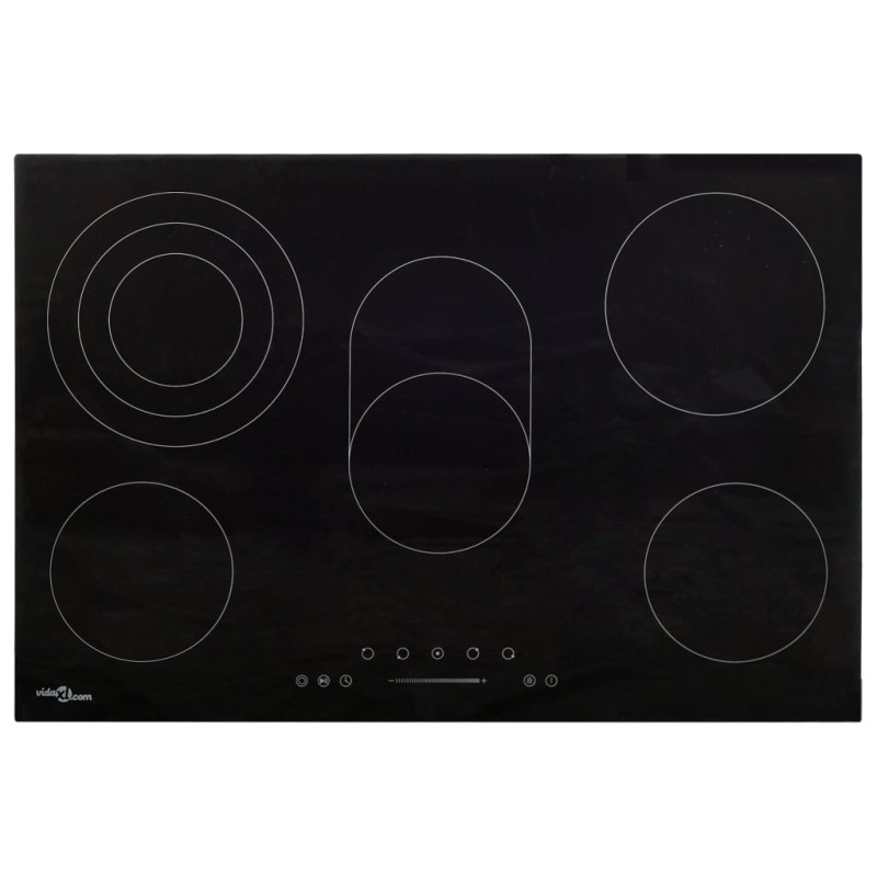 Plaque de cuisson Céramique 5 brûleurs Contrôle tactile 8500 W