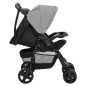 Poussette pour bébé 2 en 1 Gris clair et noir Acier