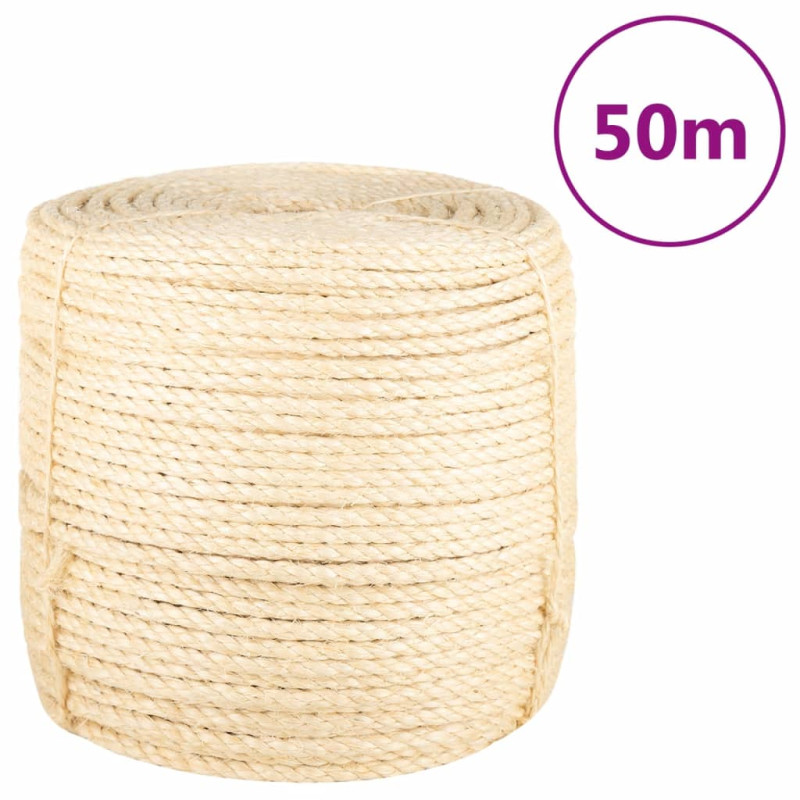 Corde 100 % sisal 8 mm 50 m