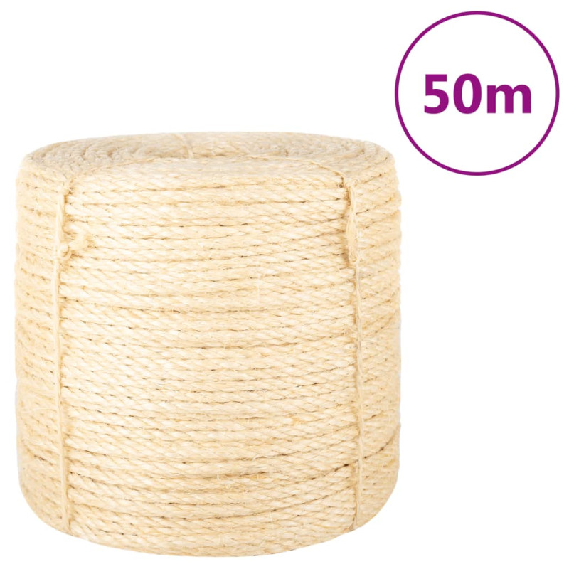 Corde 100 % sisal 6 mm 50 m