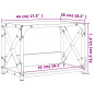 Support d imprimante à 2 niveaux chêne fumé 44x26x31,5 cm