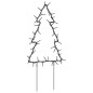 Décoration lumineuse arbre de Noël piquets 3 pcs 50 LED 30 cm