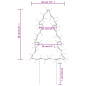 Décoration lumineuse arbre de Noël piquets 3 pcs 50 LED 30 cm