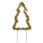 Décoration lumineuse arbre de Noël piquets 3 pcs 50 LED 30 cm