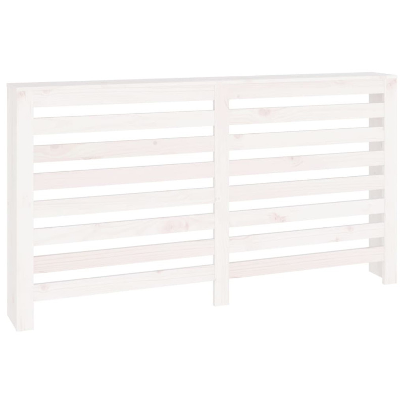 Cache radiateur Blanc 153x19x84 cm Bois massif de pin