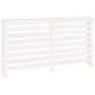 Cache radiateur Blanc 153x19x84 cm Bois massif de pin