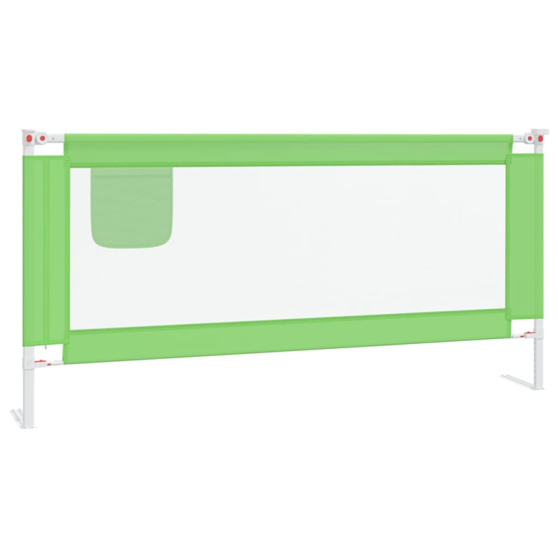 Barrière de sécurité de lit d enfant Vert 190x25 cm Tissu