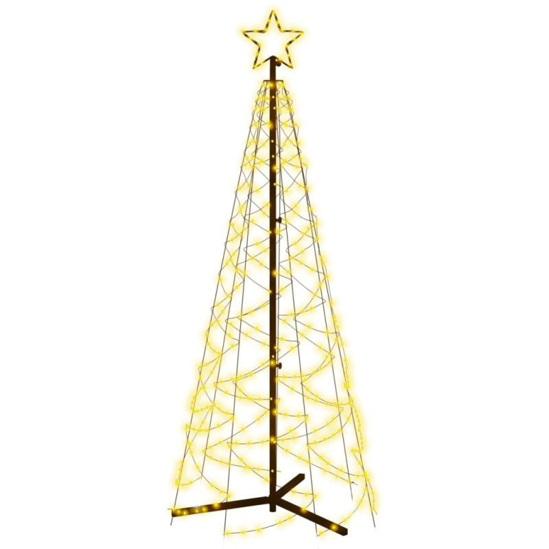 Arbre de Noël cône Blanc chaud 200 LED 70x180 cm