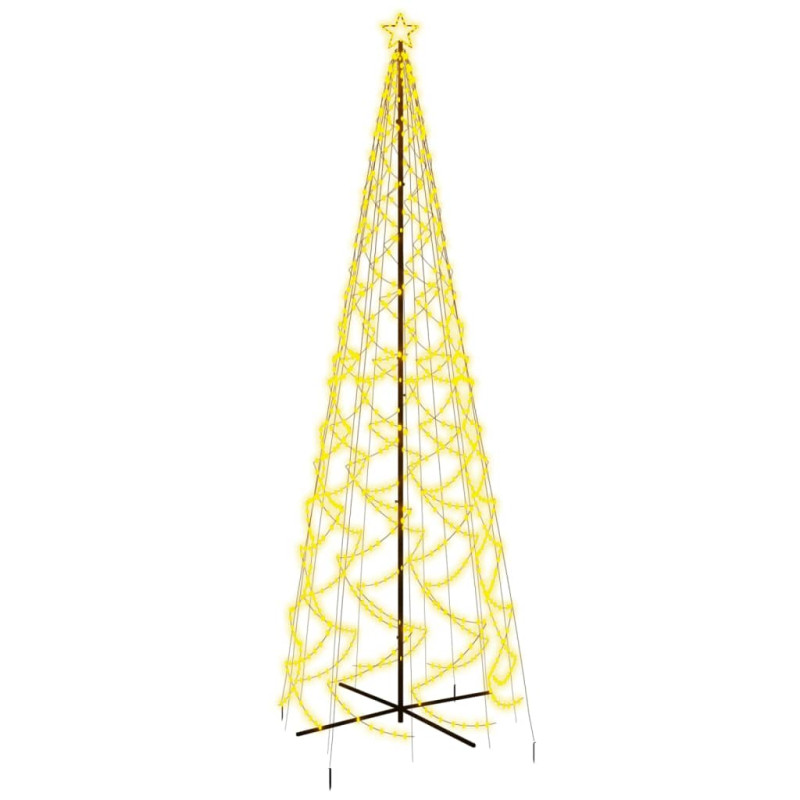 Arbre de Noël cône 1400 LED Blanc chaud 160x500 cm