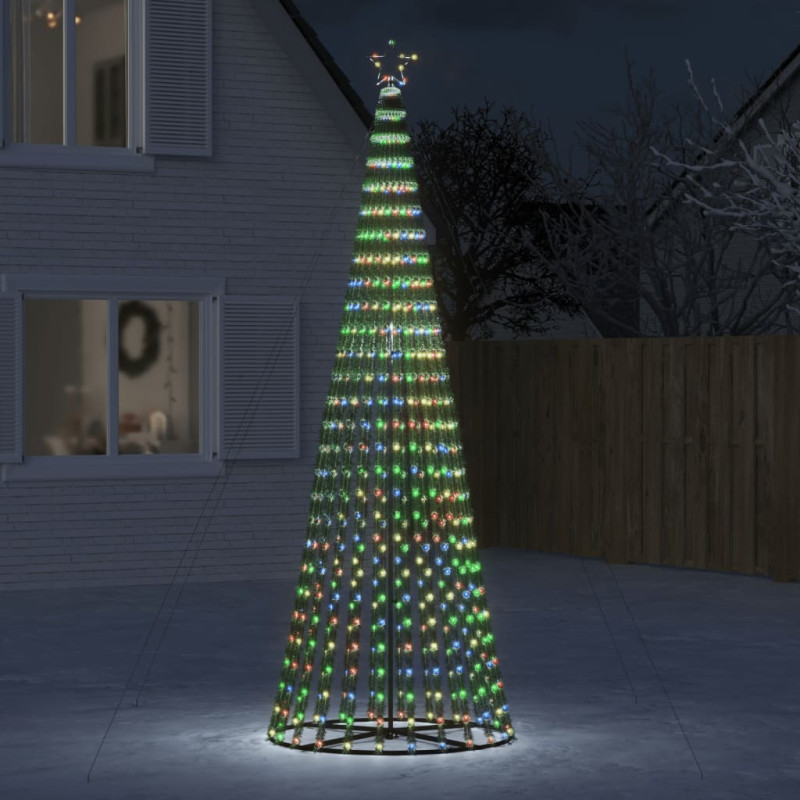 Arbre de Noël lumineux conique 688 LED colorées 300 cm