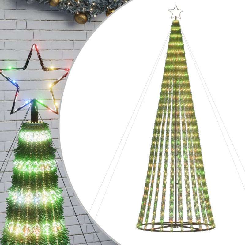 Arbre de Noël lumineux conique 688 LED colorées 300 cm