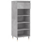 Armoire à chaussures Gris béton 40x36x105 cm Bois d ingénierie