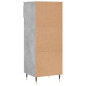 Armoire à chaussures Gris béton 40x36x105 cm Bois d ingénierie