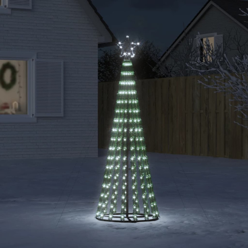 Arbre de Noël lumineux conique 275 LED blanc froid 180 cm