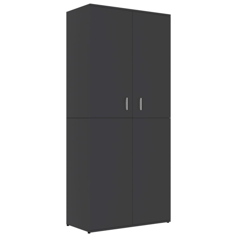 Armoire à chaussures Gris 80x39x178 cm Bois d ingénierie