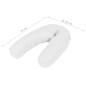 Coussin de grossesse en forme de J 54x(36 43) cm Blanc