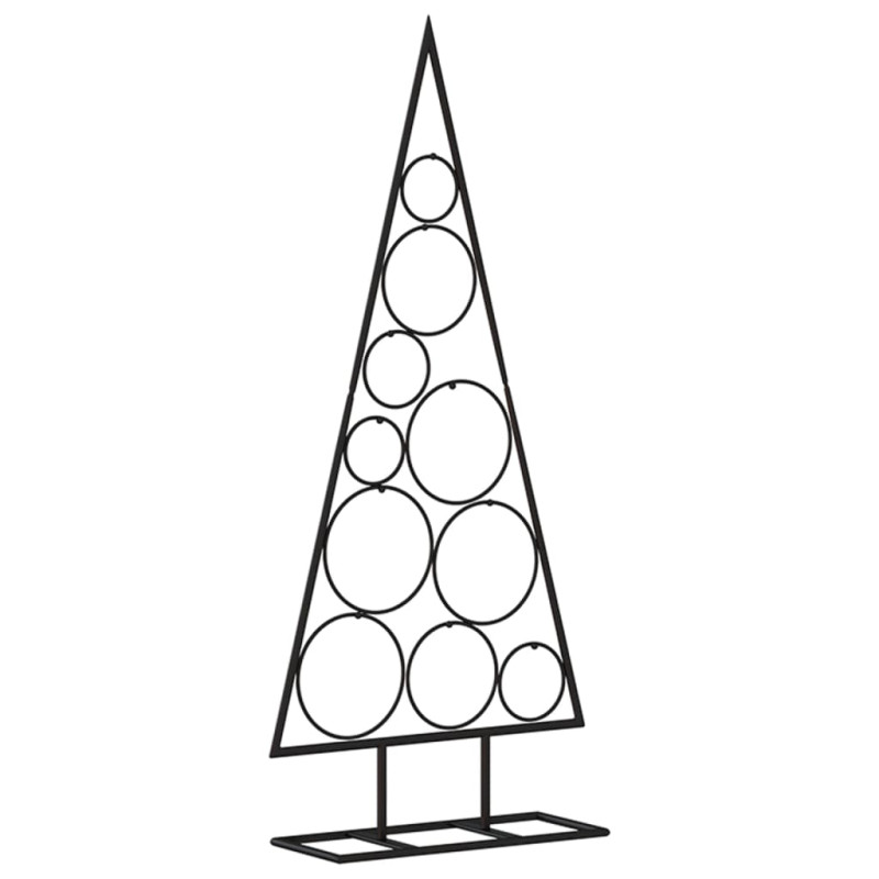 Arbre de Noël en métal pour décoration noir 90 cm