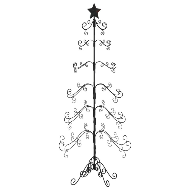 Arbre de Noël en métal pour décoration noir 180 cm