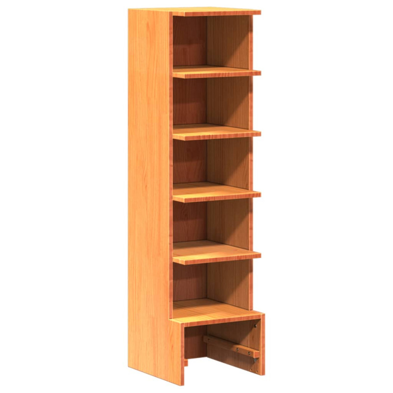 Armoire à chaussures cire marron 28x30x104 cm bois pin massif