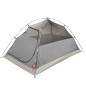 Tente de camping à dôme 4 personnes gris et orange imperméable