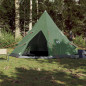 Tente de camping tipi 4 personnes vert imperméable