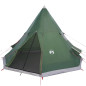 Tente de camping tipi 4 personnes vert imperméable