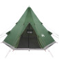 Tente de camping tipi 4 personnes vert imperméable