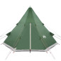 Tente de camping tipi 4 personnes vert imperméable