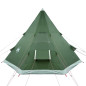 Tente de camping tipi 4 personnes vert imperméable